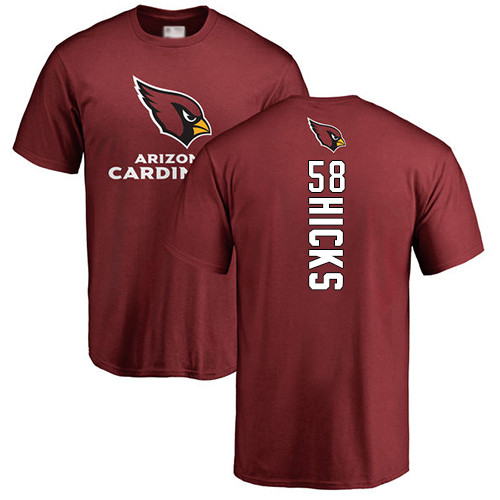Arizona Cardinals Men Maroon Jordan Hicks Backer NFL Football #58 T Shirt->arizona cardinals->NFL Jersey